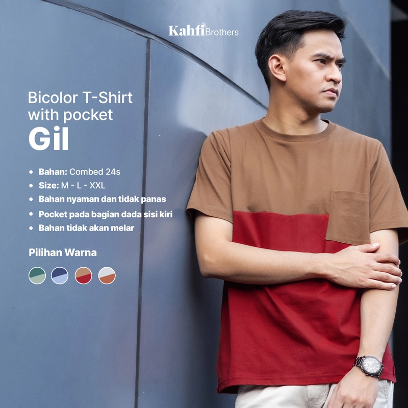Product image T-shirt Pria 2 tone combed - GIL NAVY XL all variant